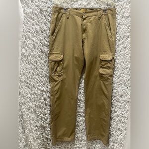 WRANGLER CARGO KHAKI PANTS, Y2K MENS UTILITARIAN STYLE. SIZE 36/32